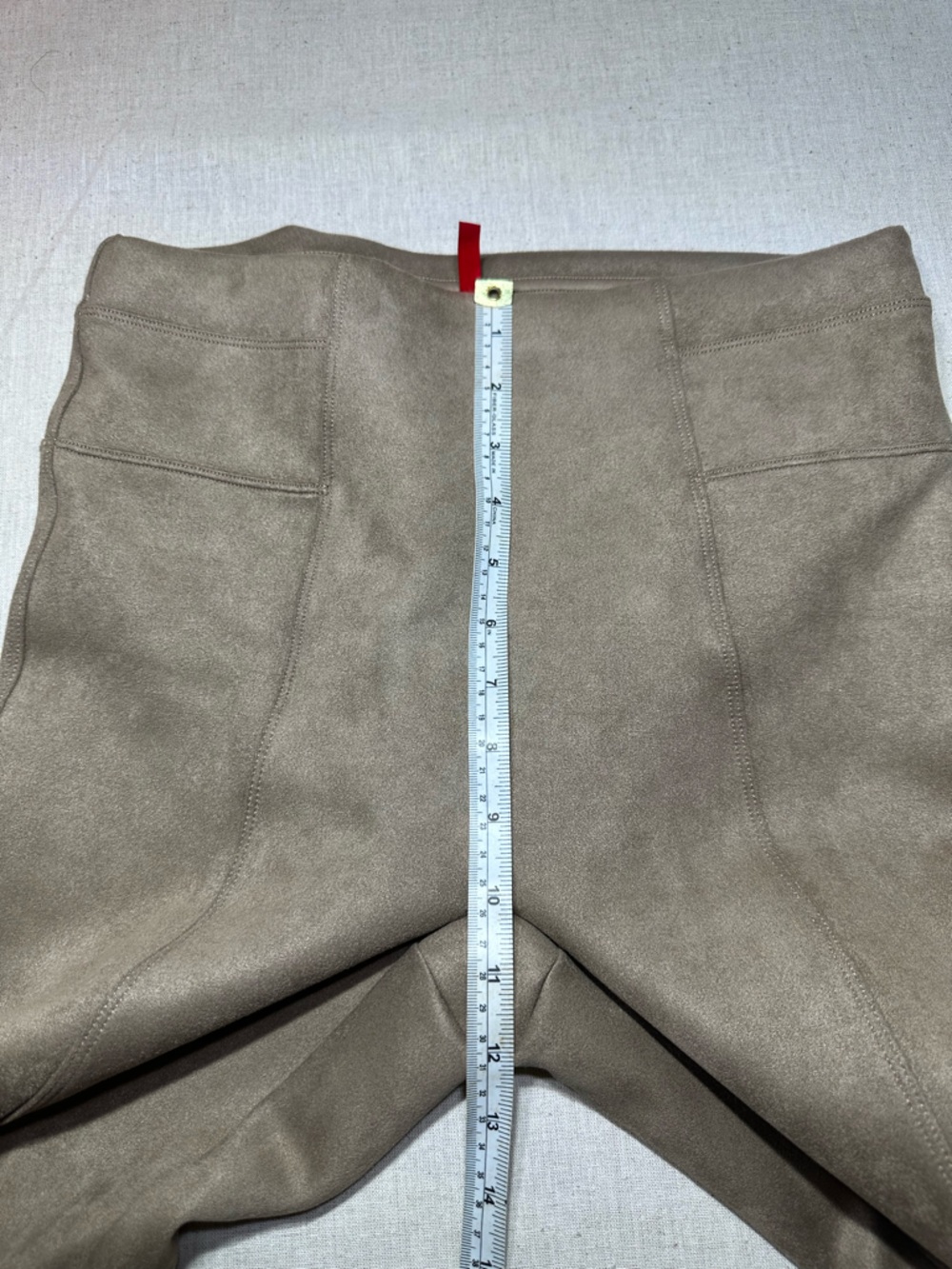 Women’s Spanx Faux Suede Stretch Tummy control Lined leggings Medium Brown #chic - Picture 6 of 7